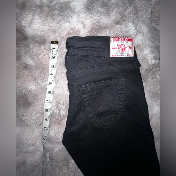 RARE True Religion "Disco Candice" Black Jeans with Front Rhinestones, 27 - Picture 10 of 12